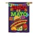 The Holiday Aisle® Aved Cinco De Mayo 2-Sided Polyester 40 x 28 in. House Flag in Green/Blue | 40 H x 28 W in | Wayfair