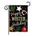The Holiday Aisle® Dzamhur Chalkboard Merry Christmas Winter Seasonal Impressions 2-Sided 19 x 13 in. Garden Flag in Black | Wayfair