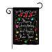 The Holiday Aisle® Dzamhur Chalkboard Merry Christmas Winter Seasonal Impressions 2-Sided 19 x 13 in. Garden Flag, in Black | Wayfair