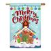 The Holiday Aisle® Mohonk Christmas Gingerbread House Winter Impressions 2-Sided Polyester 40 x 28 in. House Flag in Blue | 40 H x 28 W in | Wayfair