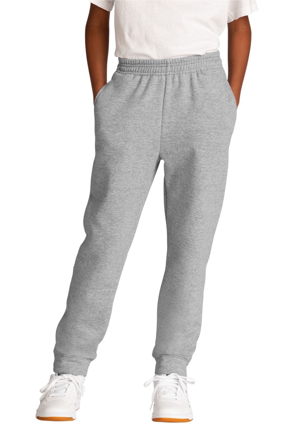 Port & Company PC78YJ Youth Core Fleece Jogger Pant in Heather size XS | Cotton Polyester