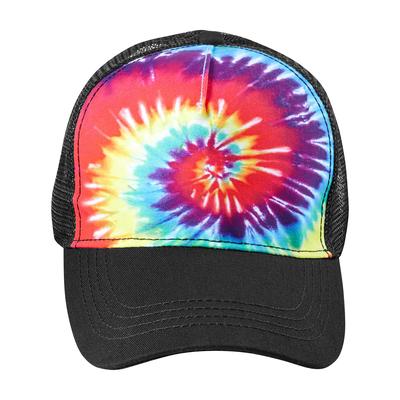 Tie-Dye CD9200 Adult Trucker Hat in Reactive Rainbow | Cotton/Polyester Blend 9200