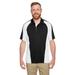 Harriton M385 Men's Advantage Snag Protection Plus IL Colorblock Polo Shirt in Black/White/D Chrc size 2XL | Polyester