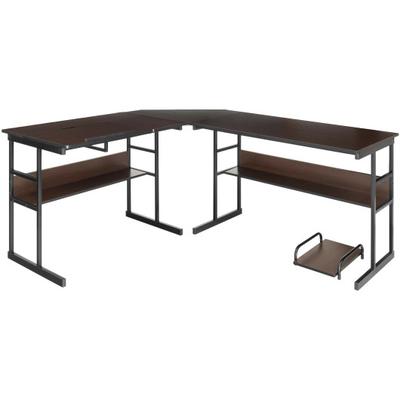 Costway L-Shaped Computer Desk with Tiltable Table...
