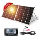 Dokio-Panneau solaire pliable 160W(2 pièces x 80W) 18V + 5V pipeline USB 10A 12V/24V contrôleur