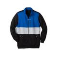 Men's Big & Tall Full-Zip Fleece Jacket by KingSize in Black Colorblock (Size 2XL)