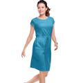 Plus Size Women's Knit Drawstring Dress by ellos in Tropical Aqua (Size 14/16)