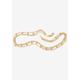 Women's Yellow Gold over Sterling Silver Ankle Bracelet (1mm), 10 inches by PalmBeach Jewelry in Gold