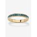 Women's Yellow Gold Plated Simulated Birthstone Eternity Ring by PalmBeach Jewelry in December (Size 10)