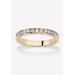 Women's Yellow Gold Plated Simulated Birthstone Eternity Ring by PalmBeach Jewelry in April (Size 6)