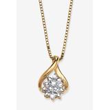 Women's Gold & Sterling Silver Diamond Pendant by PalmBeach Jewelry in Gold