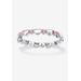 Women's Simulated Birthstone Heart Eternity Ring by PalmBeach Jewelry in June (Size 7)