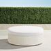 Pasadena Ottoman with Cushion in Ivory Finish - Classic Linen Bleu, Standard - Frontgate
