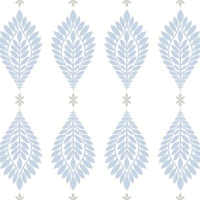 Fancy Frond Wallpaper - Light Blue - Ballard Designs