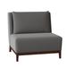Slipper Chair - Duralee Barton 35" Wide Polyester Down Cushion Slipper Chair Polyester in Gray/Brown | 34 H x 35 W x 34 D in | Wayfair