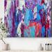 East Urban Home Oil Brushed Colorfields V - Wrapped Canvas Painting Print Canvas, Wood in Blue/Indigo | 12 H x 20 W x 1 D in | Wayfair