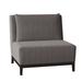 Slipper Chair - Duralee Barton 35" Wide Polyester Down Cushion Slipper Chair Polyester in Blue/Black | 34 H x 35 W x 34 D in | Wayfair