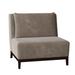 Slipper Chair - Duralee Barton 35" Wide Polyester Down Cushion Slipper Chair Other Performance Fabrics in Gray/Brown | 34 H x 35 W x 34 D in | Wayfair