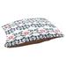 East Urban Home New England Football Baroque Indoor Pillow Metal in Red/Blue/White | 5 H x 40 W x 30 D in | Wayfair