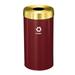 Glaro, Inc. Trash Can Stainless Steel in Red/Yellow | 30 H x 15 W x 15 D in | Wayfair B1542BY-BE-B4