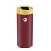 Glaro, Inc. Trash Can Stainless Steel in Red/Yellow | 30 H x 12 W x 12 D in | Wayfair M1242BY-BE-M1