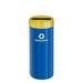 Glaro, Inc. Trash Can Stainless Steel in Blue/Yellow | 30 H x 12 W x 12 D in | Wayfair P1242BL-BE-P3