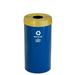 Glaro, Inc. Trash Can Stainless Steel in Blue/Yellow | 30 H x 15 W x 15 D in | Wayfair B1542BL-BE-B6