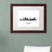 Trademark Fine Art 'Topeka Kansas Skyline WB-BW' Framed Graphic Art on Canvas Canvas, Wood | 11 H x 14 W x 0.5 D in | Wayfair MW0502-W1114MF