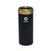 Glaro, Inc. Trash Can Stainless Steel in Black/Yellow | 30 H x 12 W x 12 D in | Wayfair P1242BK-BE-P2