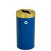 Glaro, Inc. Trash Can Stainless Steel in Blue/Yellow | 30 H x 15 W x 15 D in | Wayfair M1542BL-BE-M1