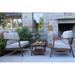 Birch Lane™ Akiva 4 Piece Sofa Seating Group w/ Cushions Wood/Natural Hardwoods in Brown/White | 27 H in | Outdoor Furniture | Wayfair