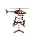 Williston Forge Wiltz Helicopter Airplane Weathervane Metal/Steel in Brown/Gray | 28 H x 21 W x 9 D in | Wayfair 36CEE0697B3742EFA82AFC488D0BDB0F