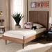 Baxton Studio Nicola Mid-Century Modern Transitional Ash Walnut Finished Wood Twin Size Platform Bed - Wholesale Interiors Nicola-Ash Walnut-Twin