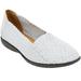 Extra Wide Width Women's The Bethany Slip On Flat by Comfortview in White (Size 13 WW)