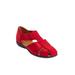 Extra Wide Width Women's The Cheryl Flat by Comfortview in Red (Size 11 WW)