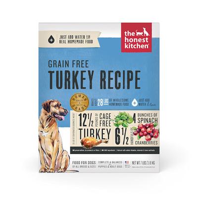 The Honest Kitchen Dehydrated Grain Free Turkey Recipe Dog Food, 7 lbs.