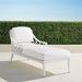 Avery Chaise Lounge with Cushions in White Finish - Cara Stripe Air Blue - Frontgate