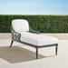 Avery Chaise Lounge with Cushions in Slate Finish - Resort Stripe Melon - Frontgate