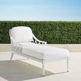 Avery Chaise Lounge with Cushions in White Finish - Peacock - Frontgate