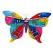 August Grove® Fiske Colorful Metal Butterfly Wall Decor Metal in Indigo | 16 H x 25 W x 1 D in | Wayfair F53A38918F6245EBB9BDEFEF5D0ADAAE