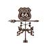 17 Stories Route 66 Weathervane Metal/Steel in Brown/Gray | 28 H x 21 W x 9 D in | Wayfair B2A7C159A8014F738F70C2A06B2A2C2D