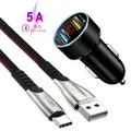 Chargeur de voiture USB câble de Type C pour Samsung S20 S10 S9 S8 Note 20 10 Redmi Note 9 S