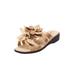 Wide Width Women's The Paula Slip On Sandal by Comfortview in Gold (Size 10 1/2 W)