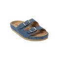 Extra Wide Width Women's The Maxi Footbed Sandal by Comfortview in Navy (Size 10 1/2 WW)
