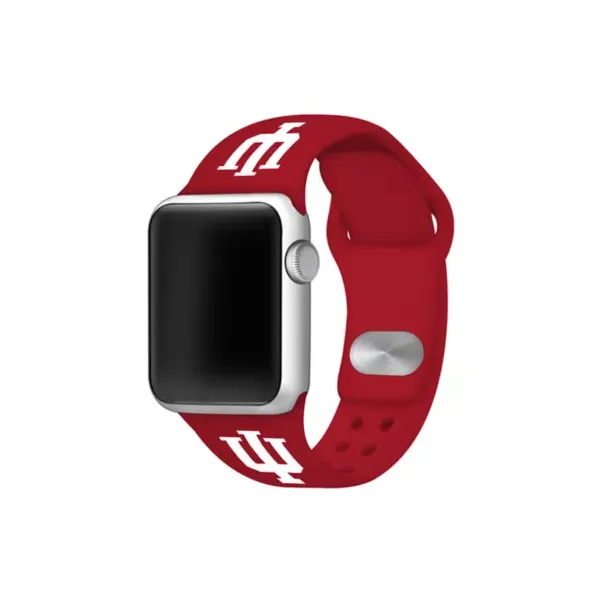 affinity-bands-ncaa-indiana-hoosiers-42-millimeter-silicone-apple-watch-band,-red/