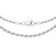 Tuscany Silver Women's Sterling Silver 1.8 mm Diamond Cut Rope Chain Necklace of Length 41 cm/16 Inch