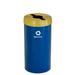 Glaro, Inc. Trash Can Stainless Steel in Blue/Yellow | 30 H x 15 W x 15 D in | Wayfair M1542BL-BE-M5