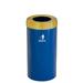 Glaro, Inc. Trash Can Stainless Steel in Blue/Yellow | 30 H x 15 W x 15 D in | Wayfair W1542BL-BE-W2