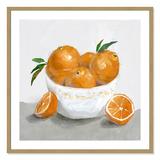 Joss & Main 'Oranges' by Isabelle Z - Painting Print Paper, Wood in Gray/Green/Orange | 33.25 H x 33.25 W x 0.75 D in | Wayfair 36926-01