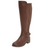 Wide Width Women's The Milan Wide Calf Boot by Comfortview in Medium Brown (Size 10 1/2 W)